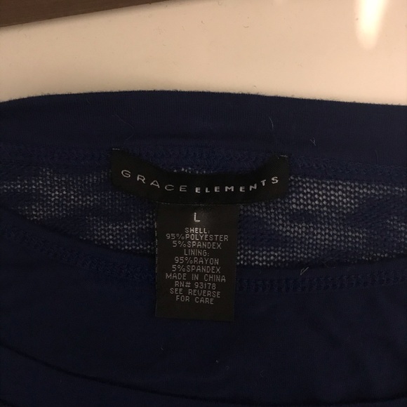 Women’s navy blue double layer top - Picture 5 of 5